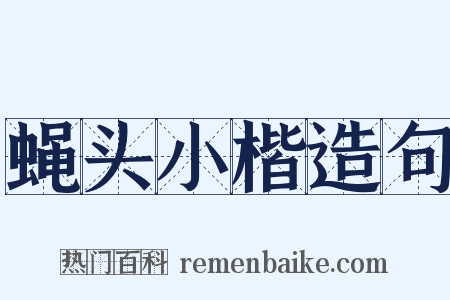 蝇头小楷造句是什么意思的图片